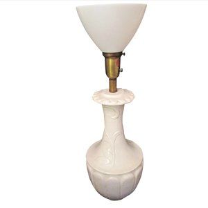 Rembrandt Style White Porcelain Torchiere Table Lamp